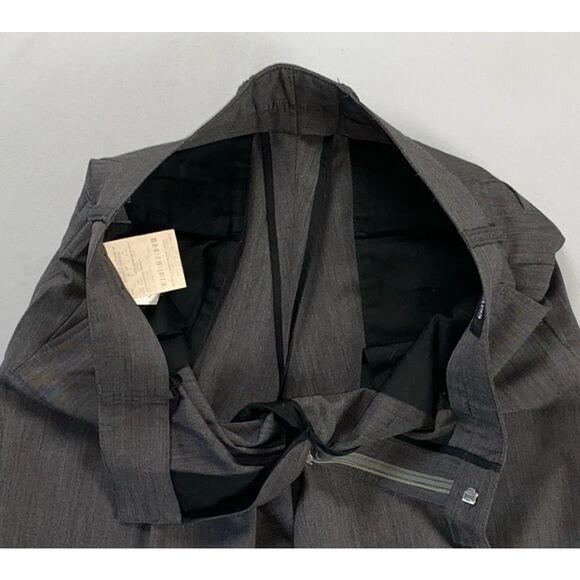 Hugo Boss Chuck U Flat Front Stretch Wool Dress Pants. Charcoal, Men's 34X34.5 - Picture 7 of 9